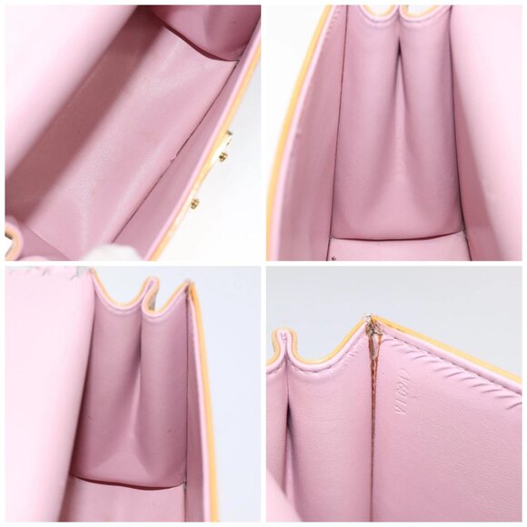 LOUIS VUITTON Vernis Spring Street Hand Bag Marshmallow Pink M91033 Auth BD1853 - Picture 15 of 16